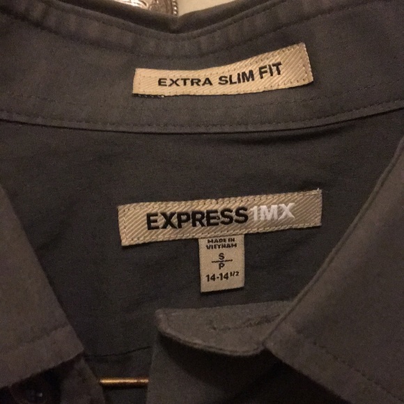 Charcoal Grey Express 1MX dress shirt - Picture 2 of 2